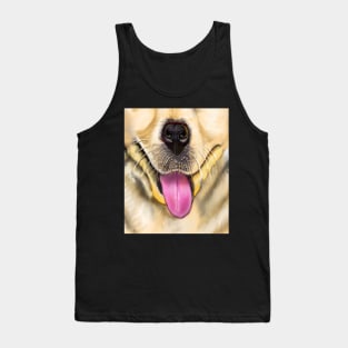 Labrador retriever mouth - cute Golden Labrador retriever puppy dog Tank Top